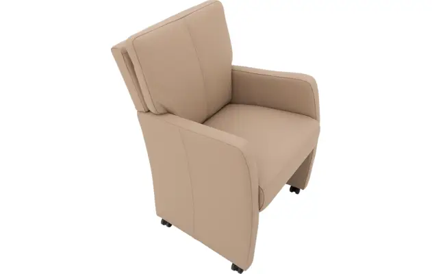 Goossens eetkamerstoel leen wit leer - 8196141-04