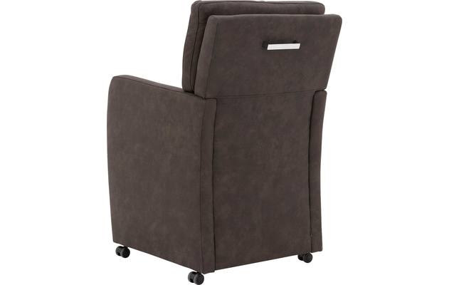 Goossens eetkamerstoel leen grijs microvezel - 8196142-03