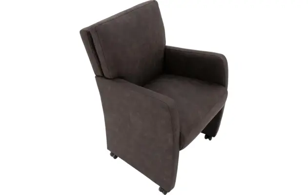 Goossens eetkamerstoel leen grijs microvezel - 8196142-04