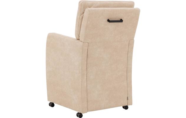 Goossens eetkamerstoel leen beige micro leer - 8196143-03