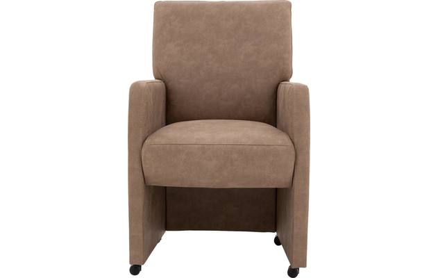 Goossens eetkamerstoel leen bruin micro leer - 8196144-01