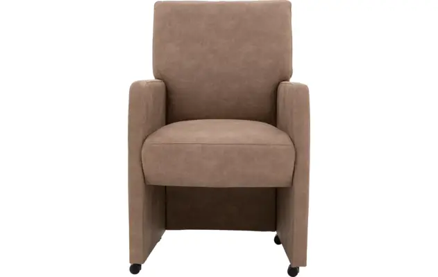 Goossens eetkamerstoel leen bruin micro leer - 8196144-01