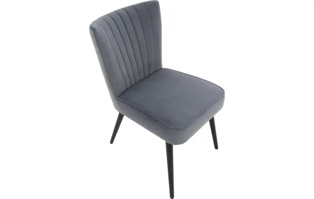 Goossens eetkamerstoel rob blauw stof - 8196227-04
