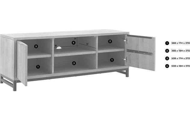 Goossens tv meubel max blank eiken - 8196342-goossens-max-tv-meubel-eiken-blank-50