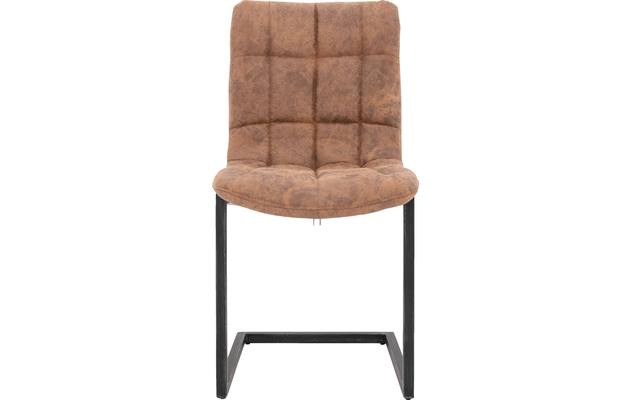 Goossens eetkamerstoel steven bruin microvezel - 8200003-01