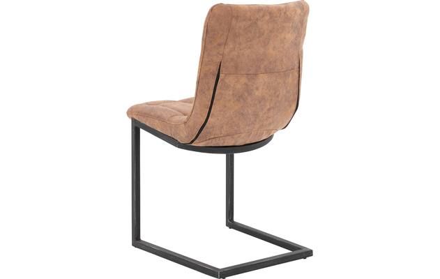 Goossens eetkamerstoel steven bruin microvezel - 8200003-03