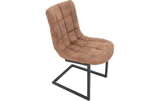 Goossens eetkamerstoel steven bruin microvezel - 8200003-04
