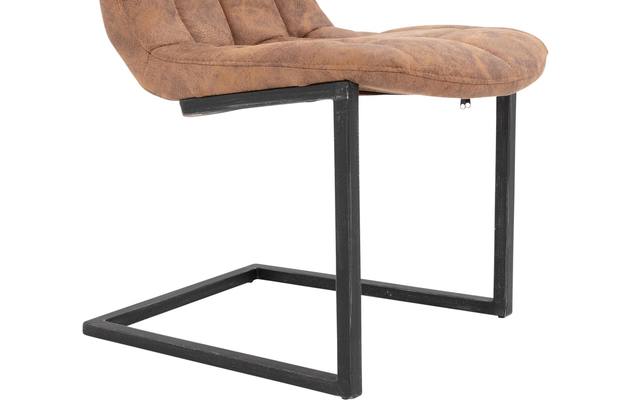 Goossens eetkamerstoel steven bruin microvezel - 8200003-05