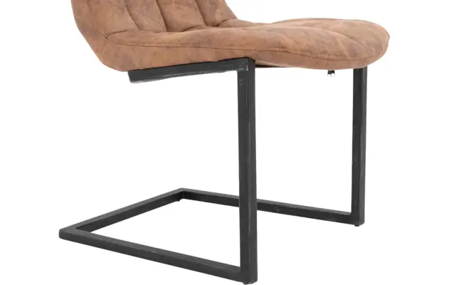 Goossens eetkamerstoel steven bruin microvezel - 8200003-05