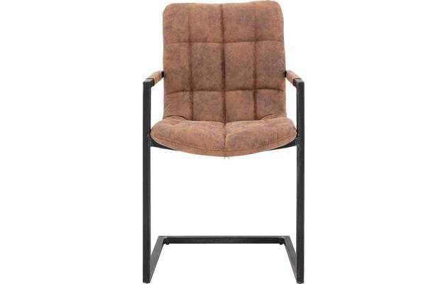 Goossens eetkamerstoel steven bruin microvezel - 8200004-01