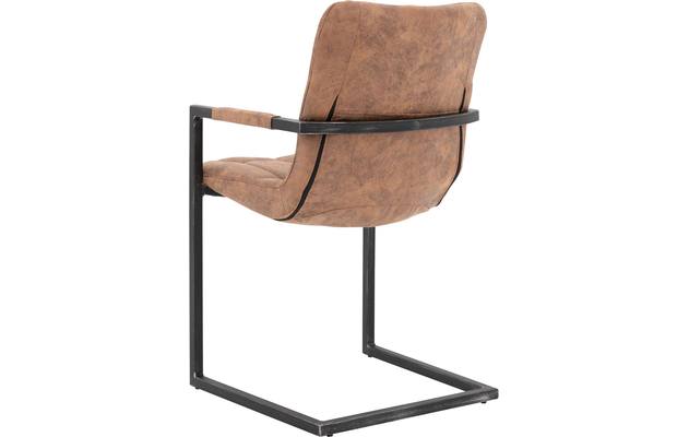 Goossens eetkamerstoel steven bruin microvezel - 8200004-03
