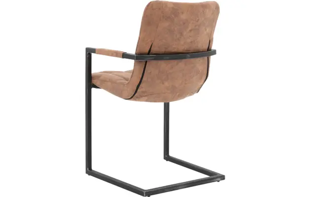 Goossens eetkamerstoel steven bruin microvezel - 8200004-03