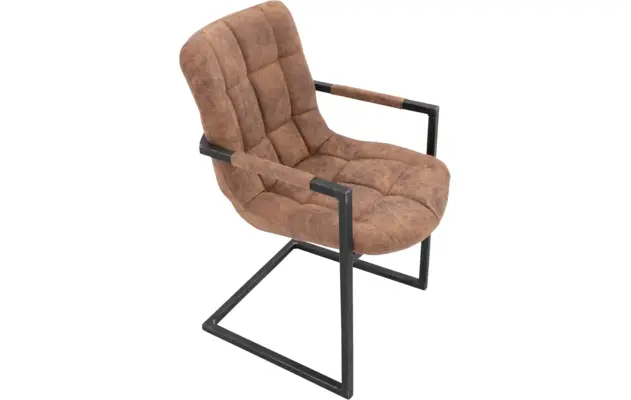Goossens eetkamerstoel steven bruin microvezel - 8200004-04