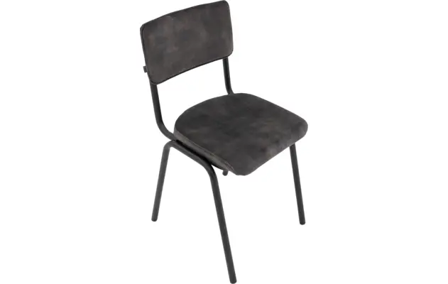 Goossens eetkamerstoel chaplin grijs stof - 8200075-04