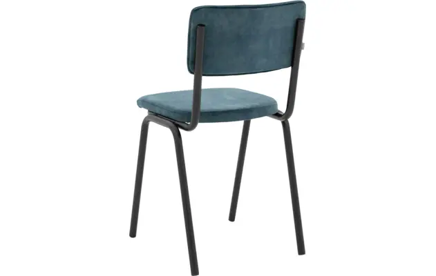 Goossens eetkamerstoel chaplin blauw stof - 8200077-03