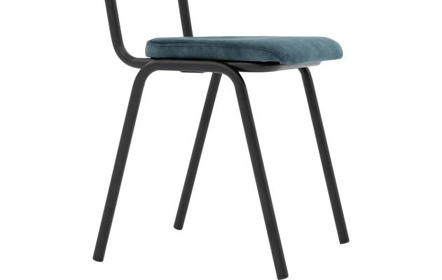 Goossens eetkamerstoel chaplin blauw stof - 8200077-05