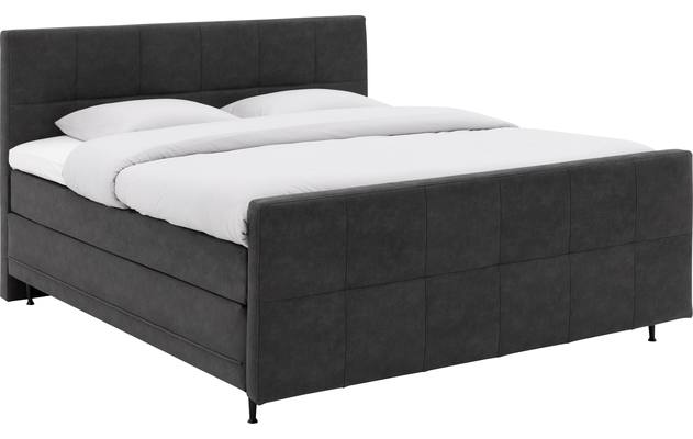 Goossens boxspring compleet forma contra compleet grijs micro leer - 8200350-2