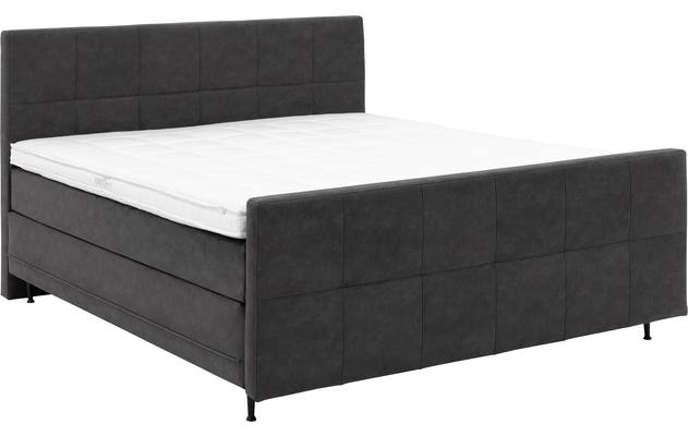 Goossens boxspring compleet forma contra compleet grijs micro leer - 8200350-4