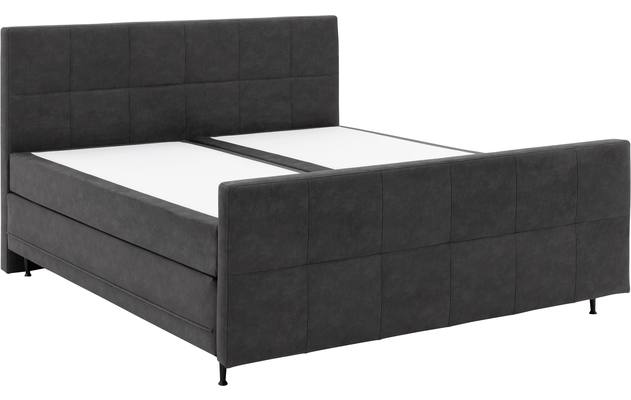 Goossens boxspring compleet forma contra compleet grijs micro leer - 8200350-6