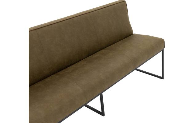 Goossens excellent eetkamerbank tom groen micro leer - 8200374-05