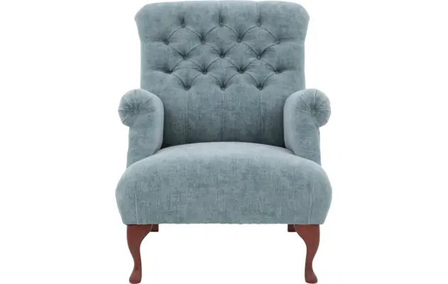 Goossens fauteuil ashton groen stof - 8201314-02