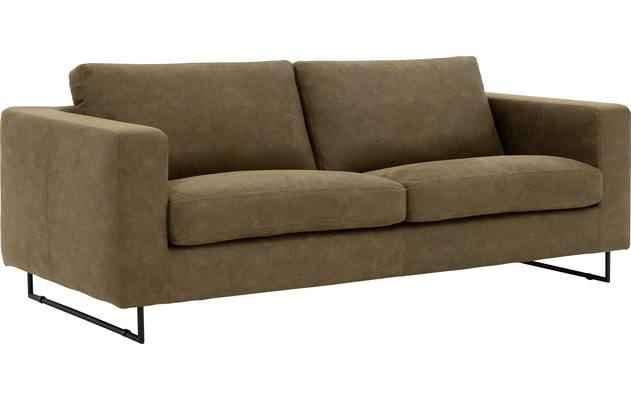 Goossens excellent zitbank jovani groen micro leer - 8201321-2