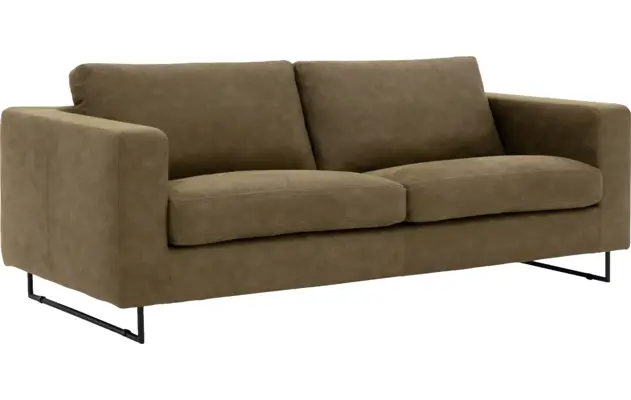 Goossens excellent zitbank jovani groen micro leer - 8201321-2