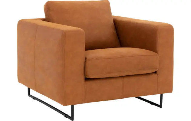 Goossens excellent fauteuil jovani bruin micro leer - 8201322-2