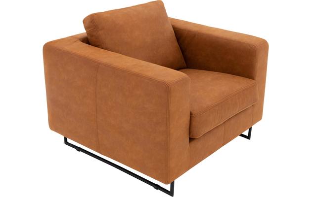 Goossens excellent fauteuil jovani bruin micro leer - 8201322-5