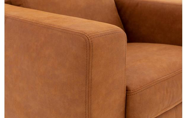 Goossens excellent fauteuil jovani bruin micro leer - 8201322-8