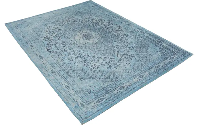 Goossens basic vloerkleed canto blauw katoen - 8201551-02
