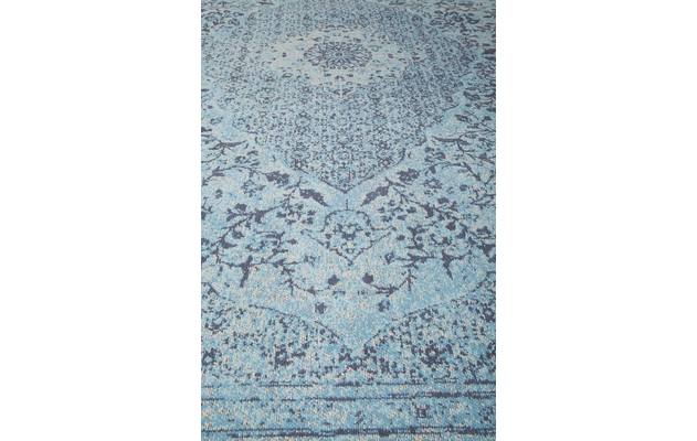 Goossens basic vloerkleed canto blauw katoen - 8201551-03