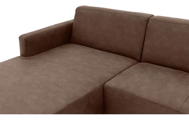 Goossens loungebank key west bruin micro leer - 8201624-396-gespiegeld-05