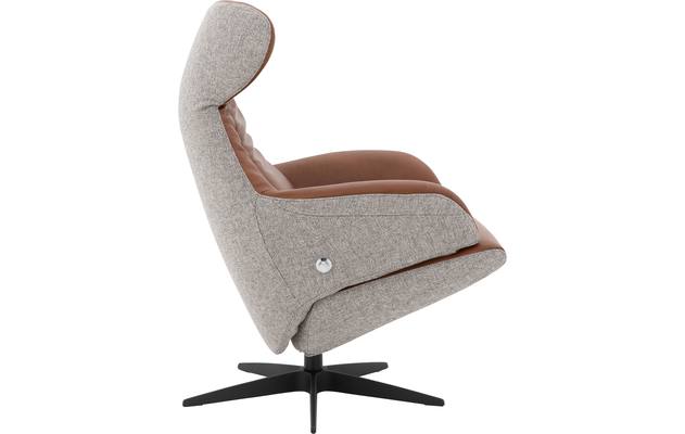 Goossens excellent relaxstoel avec grijs stof - 8201662-5