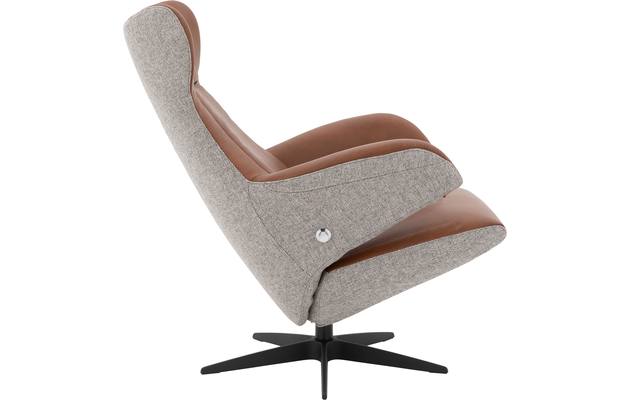 Goossens excellent relaxstoel avec grijs stof - 8201662-6