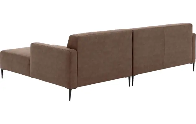 Goossens loungebank key west bruin micro leer - 8201999-396-03