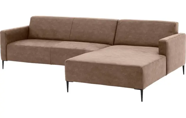 Goossens loungebank key west bruin micro leer - 8202000-394-04
