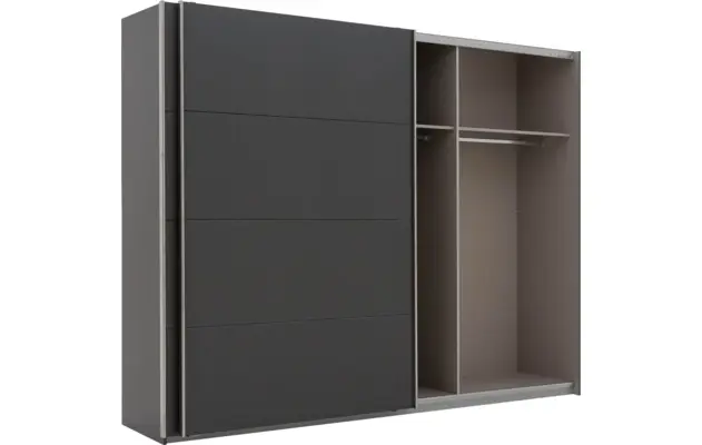 Goossens basic kledingkast miami grijs hoogwaardig meubelplaat - 8202030-A-05