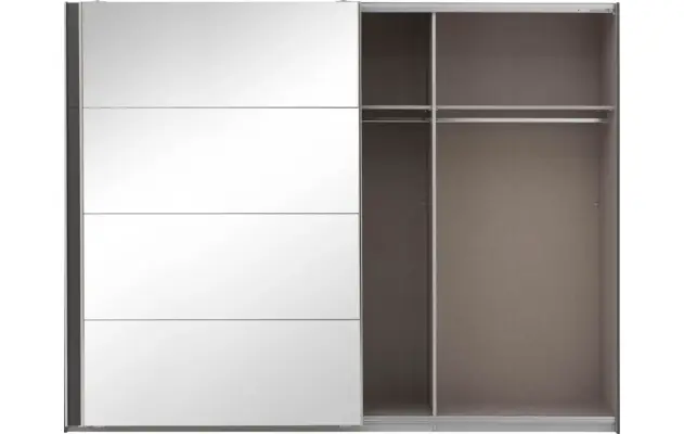 Goossens basic kledingkast miami grijs hoogwaardig meubelplaat - 8202033-03