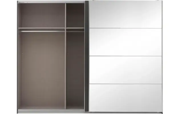 Goossens basic kledingkast miami grijs hoogwaardig meubelplaat - 8202033-04