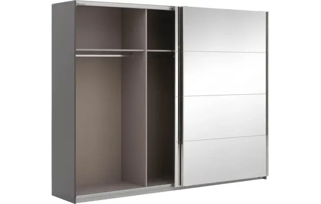 Goossens basic kledingkast miami grijs hoogwaardig meubelplaat - 8202036-06