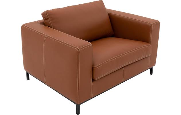 Goossens excellent loveseat massimo bruin leer - 8202349-04