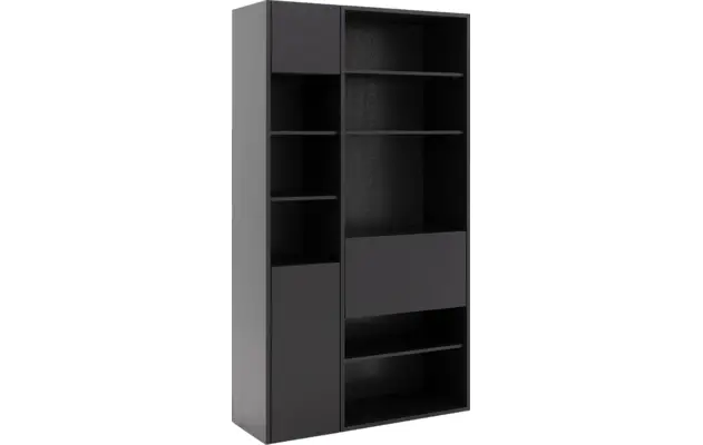 Goossens excellent wandmeubel ninth zwart eiken - 8202384-01