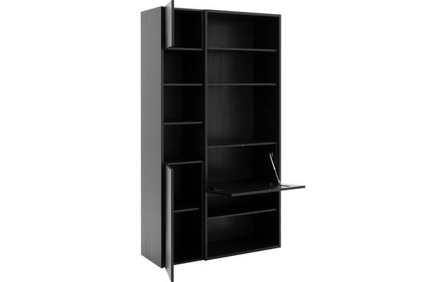 Goossens excellent wandmeubel ninth zwart eiken - 8202384-04