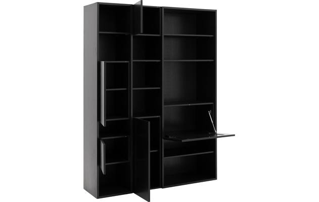 Goossens excellent wandmeubel ninth zwart eiken - 8202385-04