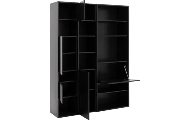 Goossens excellent wandmeubel ninth zwart eiken - 8202385-04