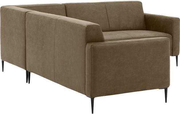 Goossens hoekbank key west groen micro leer - 8202397-393-03