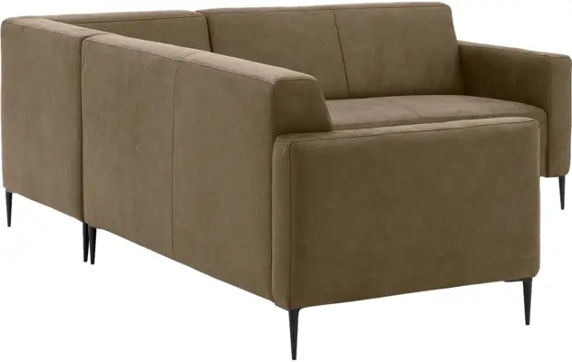 Goossens hoekbank key west groen micro leer - 8202397-393-03