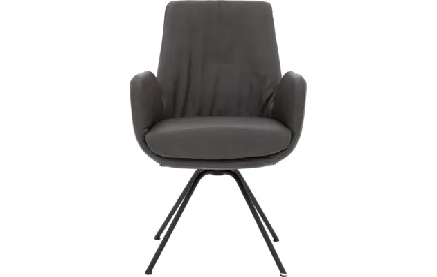 Goossens excellent eetkamerstoel mabach grijs leer - 8202454-01