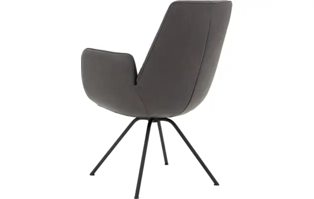 Goossens excellent eetkamerstoel mabach grijs leer - 8202454-03
